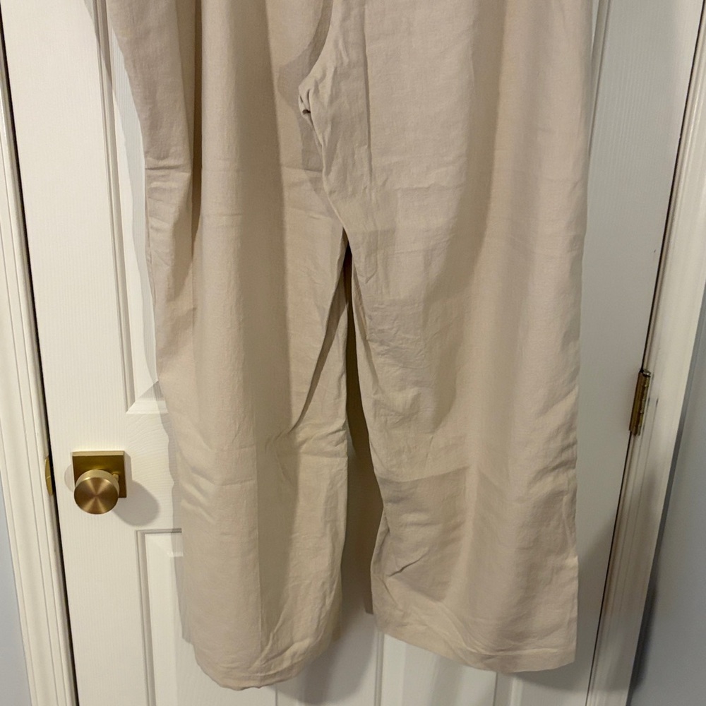 Maurices Tan Wide Leg Linen Pants - Picture 7 of 11